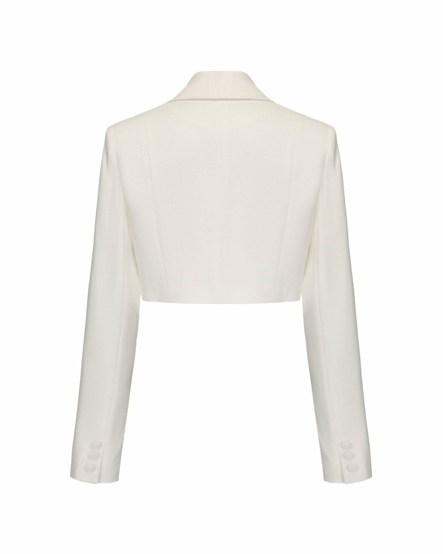 Nana Jacqueline Veronica Crop Blazer: White Blazer for Engagement Party White