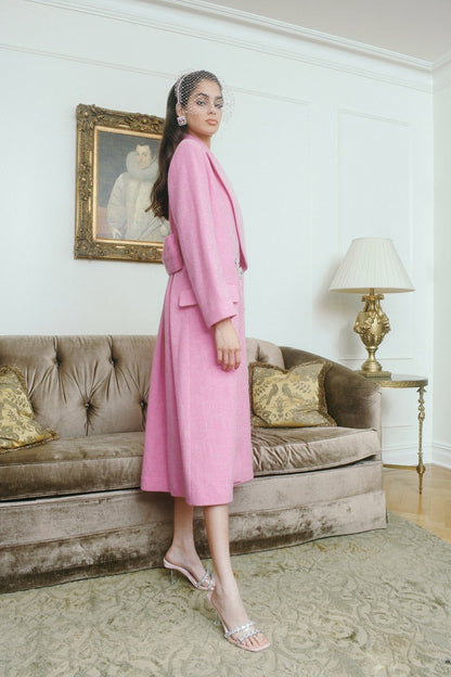 Nana Jacqueline Gabriella Coat: Pink Coat for Date Night Pink