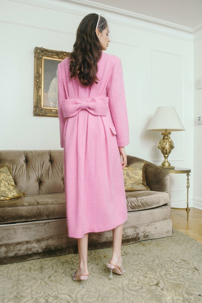 Nana Jacqueline Gabriella Coat: Pink Coat for Date Night Pink