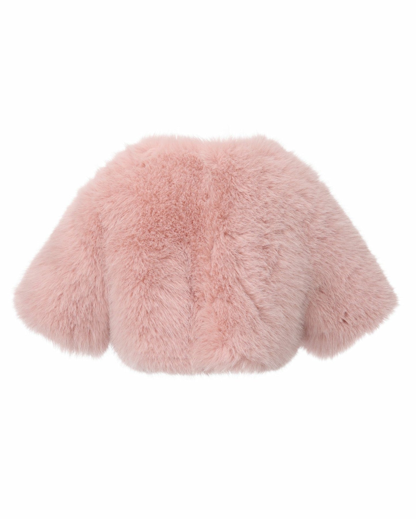 Nana Jacqueline Thalia Cropped Faux Fur Jacket: Pink Jacket for Cocktail Party Pink