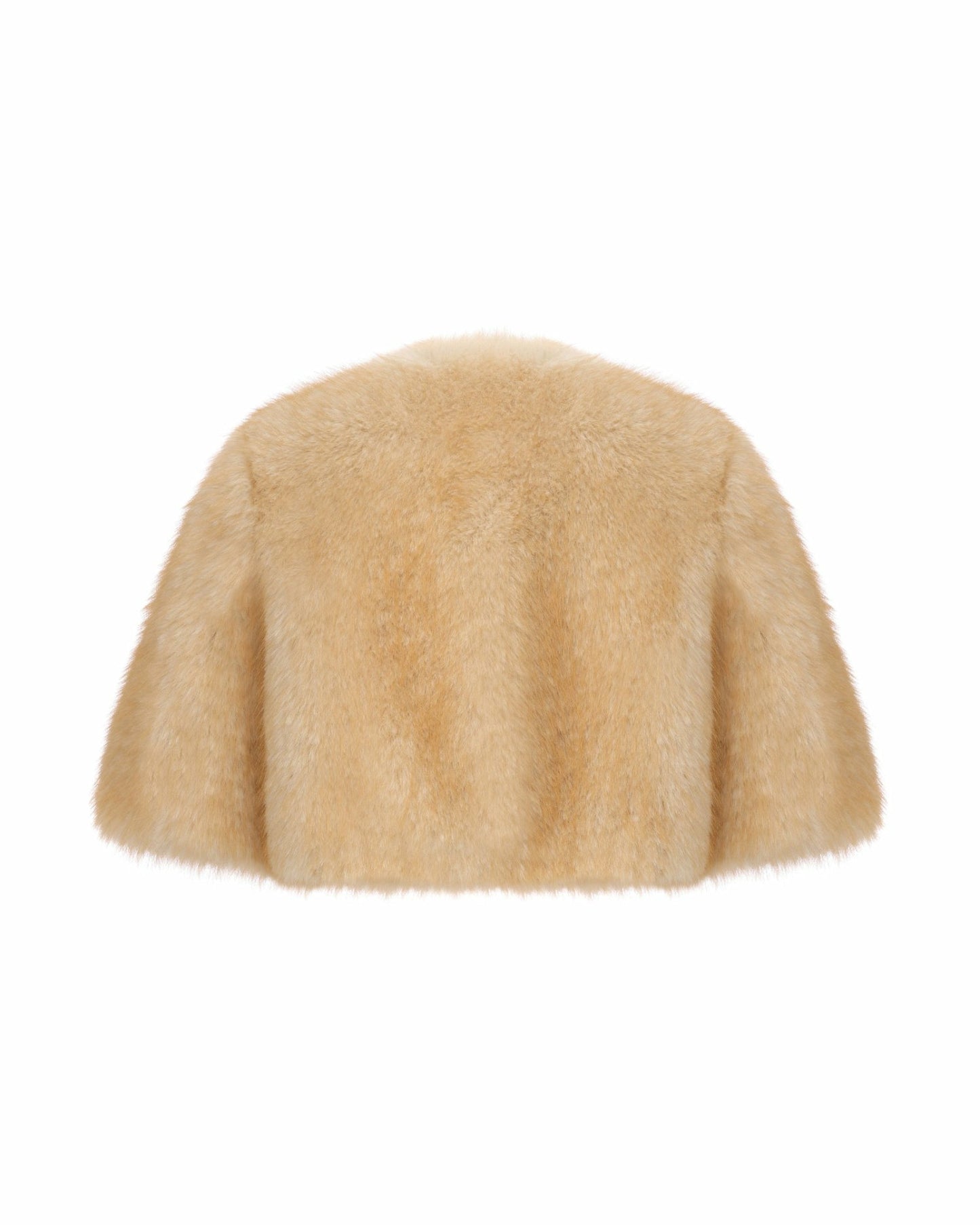 Nana Jacqueline Thalia Cropped Faux Fur Jacket: Yellow Jacket for Cocktail Party Yellow