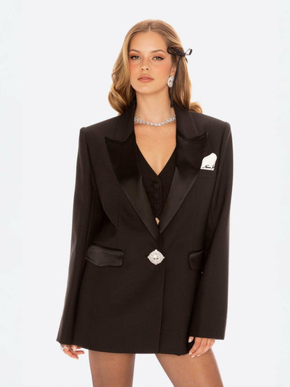 Nana Jacqueline Sabine Blazer: Black Blazer for Cocktail Party Black