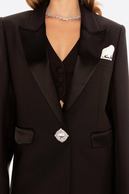Nana Jacqueline Sabine Blazer: Black Blazer for Cocktail Party Black