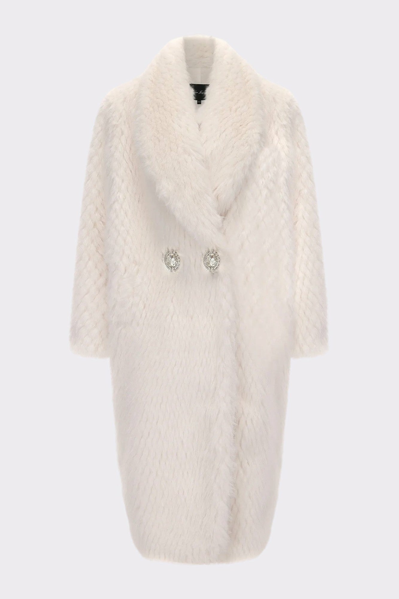 Nana Jacqueline Marisa Fur Coat: White Coat for Winter Cocktail Party White