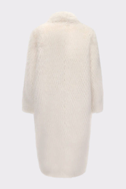 Nana Jacqueline Marisa Fur Coat: White Coat for Winter Cocktail Party White