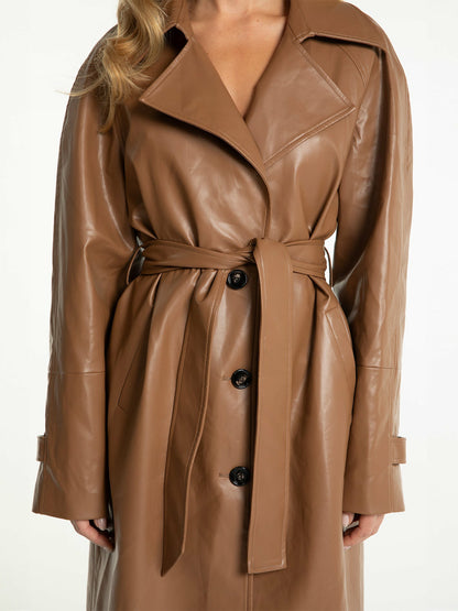 Nana Jacqueline Marlee Coat: Brown Coat for Fall City Outings Brown