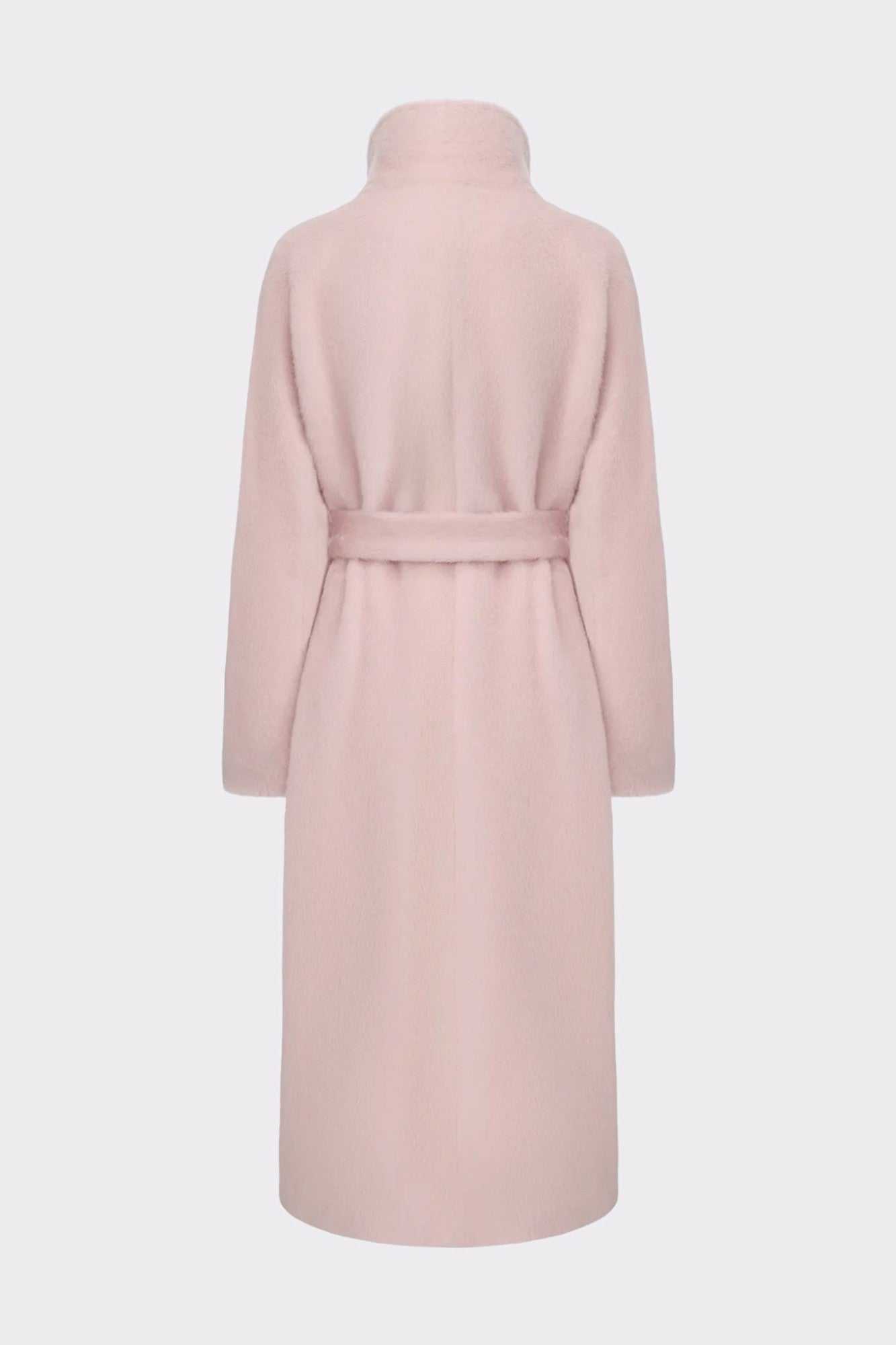 Nana Jacqueline Audrey Long Coat: Pink Wool Coat for Winter Wedding Guest Pink