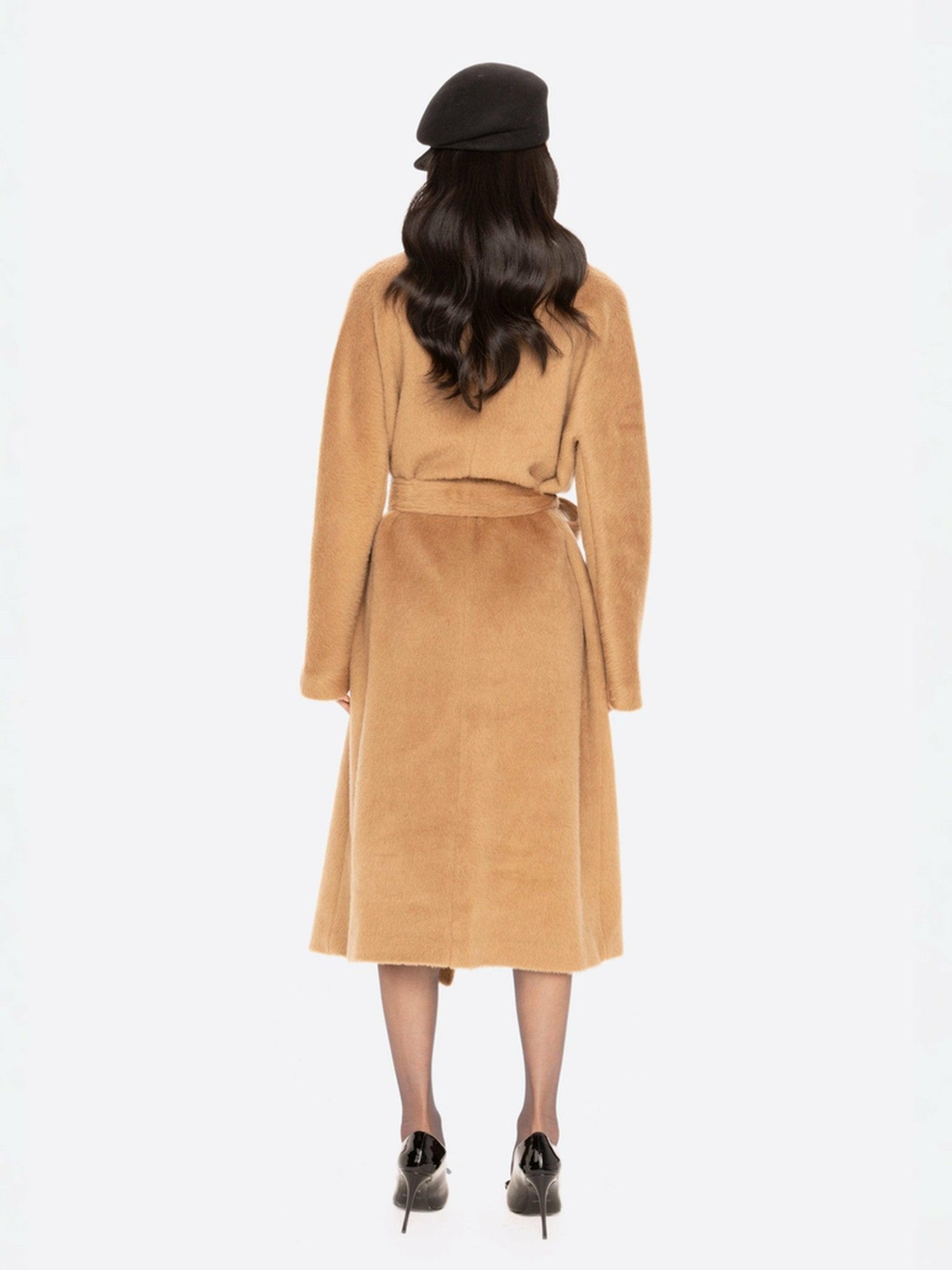Nana Jacqueline Audrey Long Coat: Camel Long Coat for Winter Events Camel
