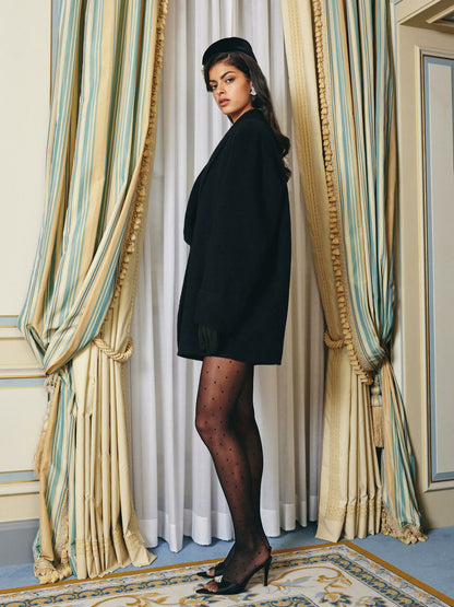 Nana Jacqueline Kendall Coat: Black Coat for Winter Evening Events Black