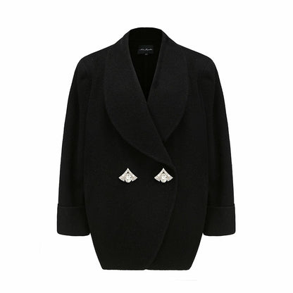 Nana Jacqueline Kendall Coat: Black Coat for Winter Evening Events Black