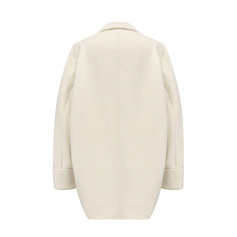 Nana Jacqueline Kendall Coat: White Coat for Winter Date Night White