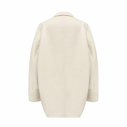 Nana Jacqueline Kendall Coat: White Coat for Winter Date Night White