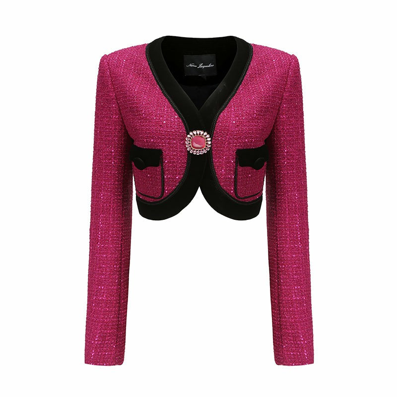 Nana Jacqueline Juliana Jacket: Pink Jacket for Date Night Pink