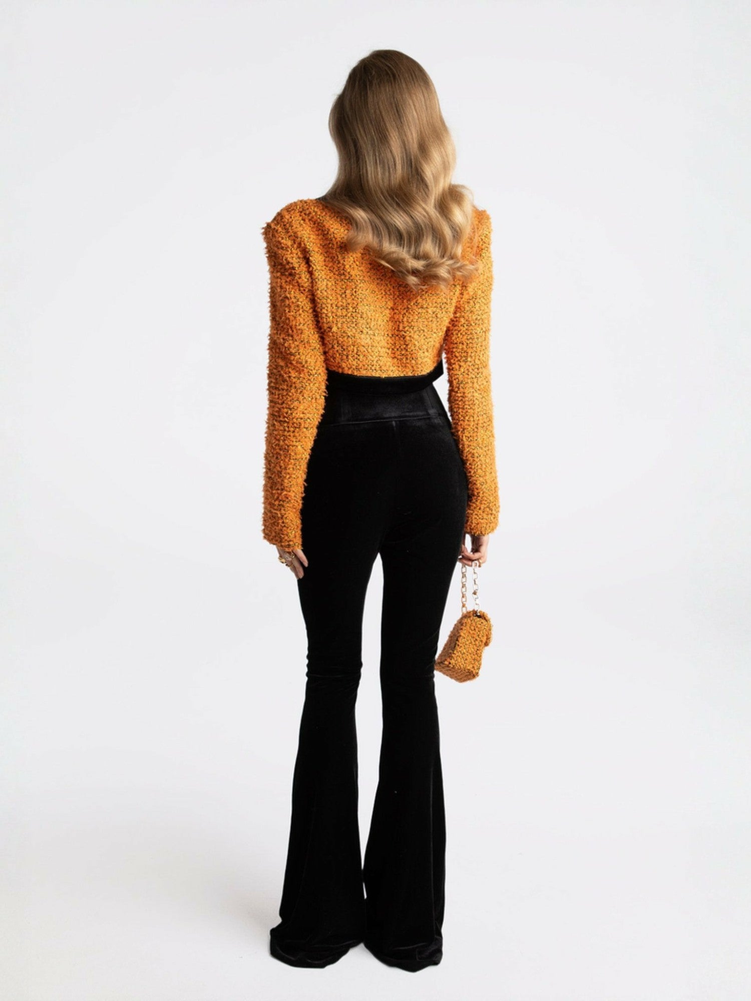 Nana Jacqueline Miranda Crop Jacket: Yellow Crop Jacket for Date Night Yellow