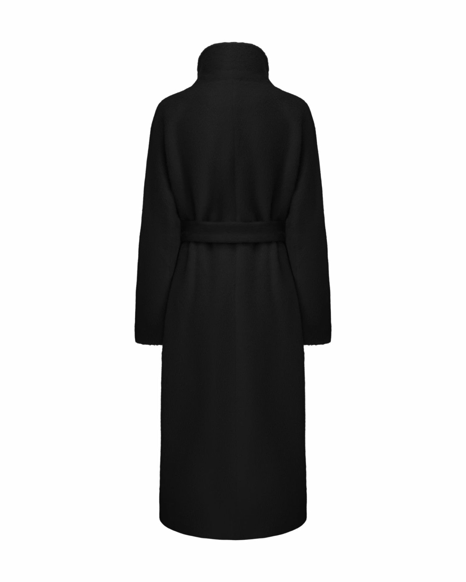 Nana Jacqueline Audrey Long Coat: Black Long Coat for Winter Events Black