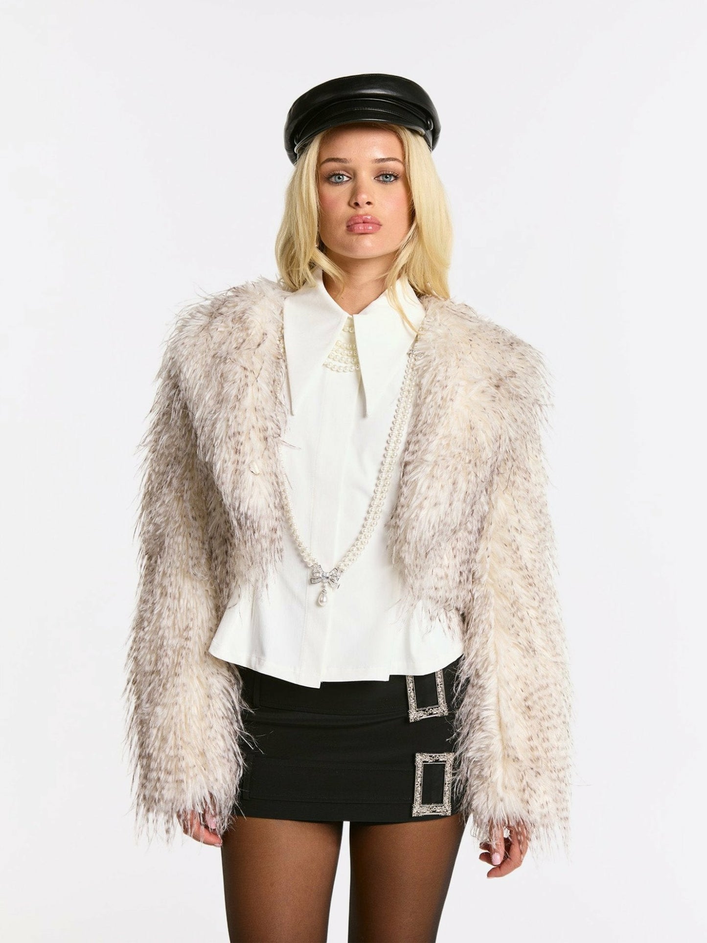 Nana Jacqueline Mara Fur Coat: Pattern Fur Coat for Cocktail Party Pattern