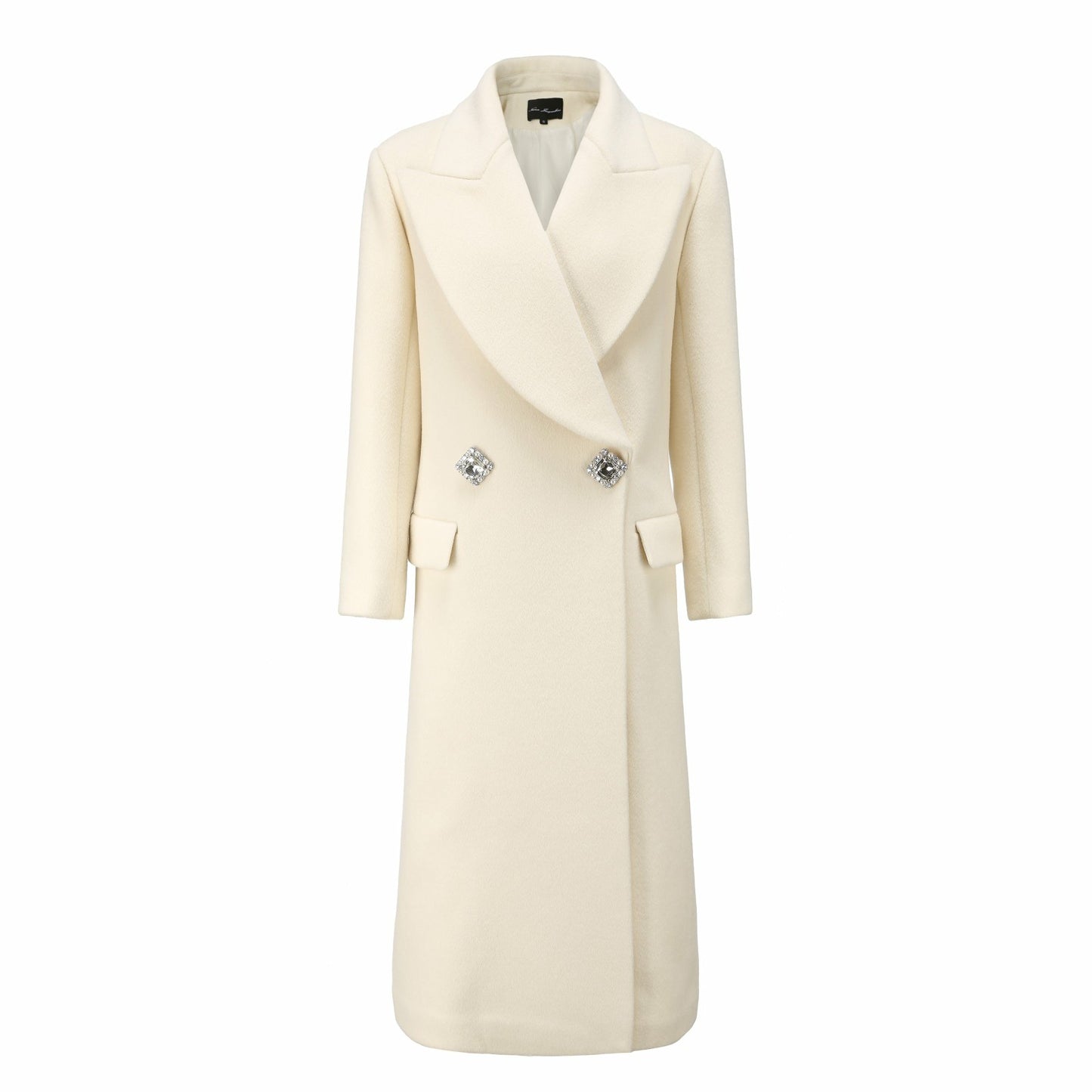 Nana Jacqueline Gabriella Coat: White Coat for Winter Bridal Shower White