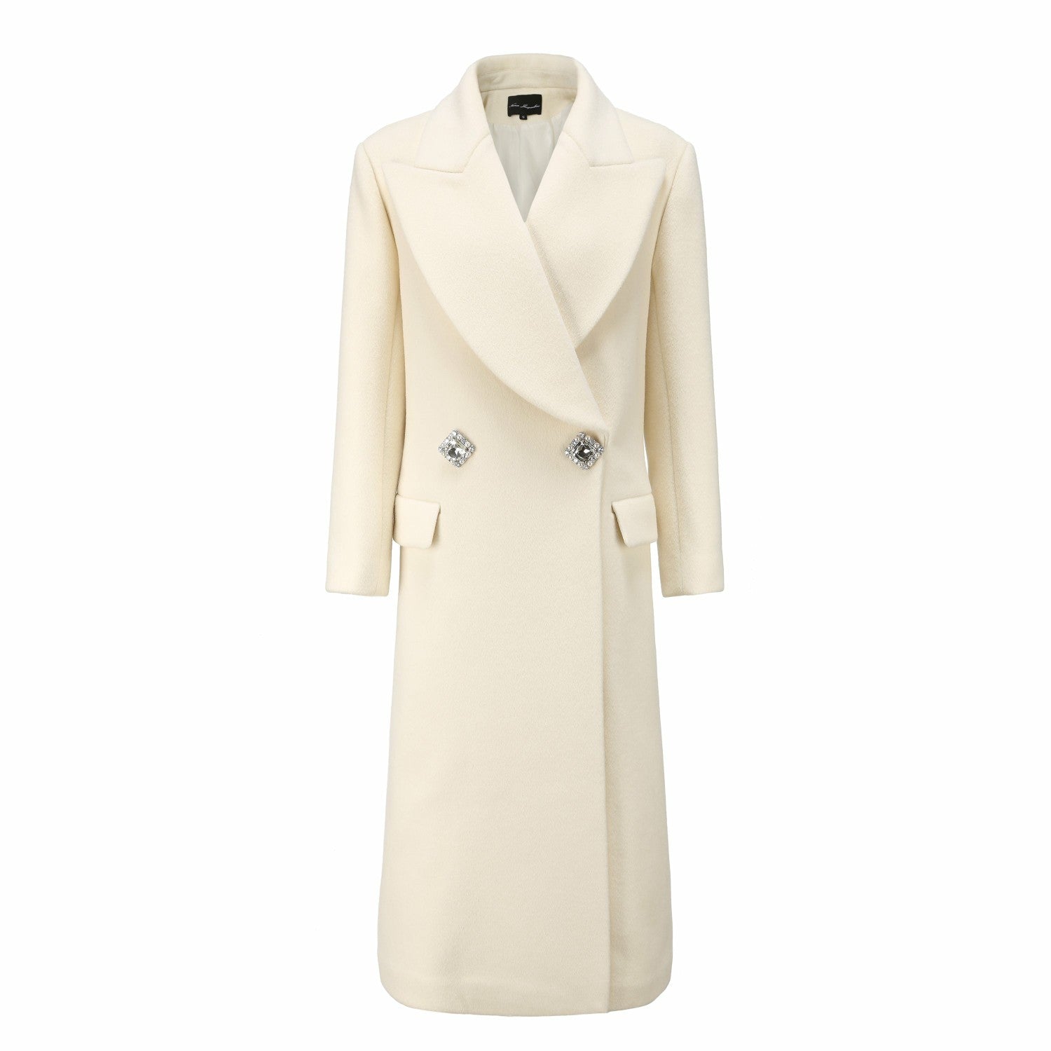 Nana Jacqueline Gabriella Coat: White Coat for Winter Bridal Shower White