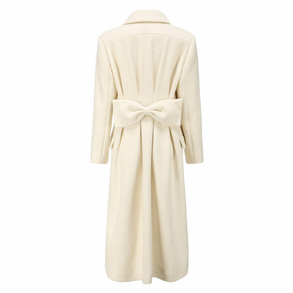 Nana Jacqueline Gabriella Coat: White Coat for Winter Bridal Shower White