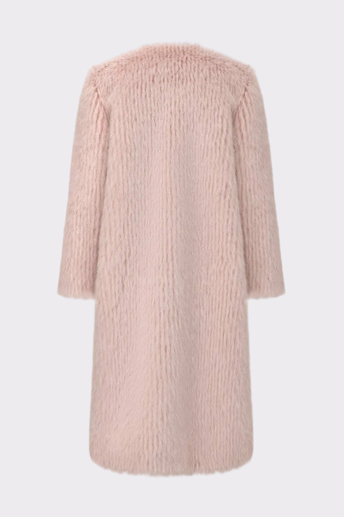 Nana Jacqueline J’adore Faux Fur Long Coat: Pink Long Coat for Winter Party Pink