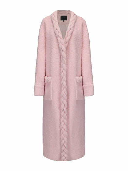 Nana Jacqueline Elsa Coat: Pink Coat for Resort Brunch Pink