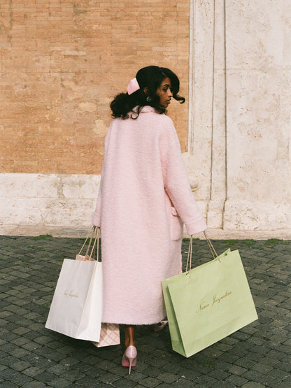 Nana Jacqueline Elsa Coat: Pink Coat for Resort Brunch Pink