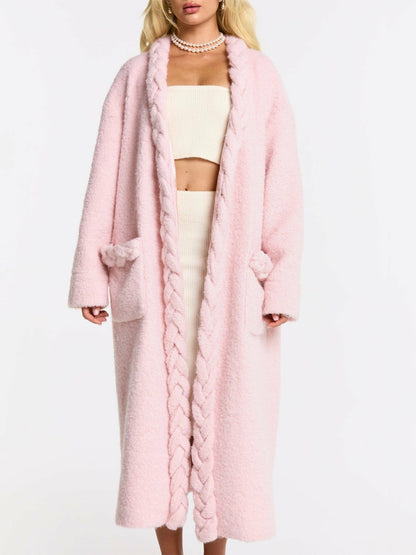 Nana Jacqueline Elsa Coat: Pink Coat for Resort Brunch Pink