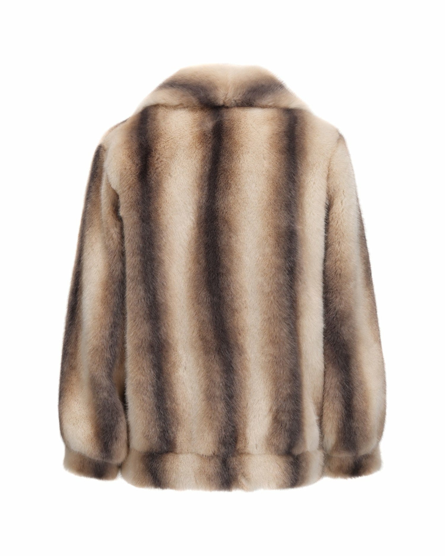 Nana Jacqueline Bianca Faux Fur Coat: Beige Fur Coat for Winter Night Out Beige & Brown