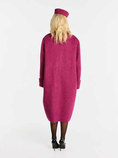 Nana Jacqueline Audrina Coat: Pink Coat for Winter Events Pink