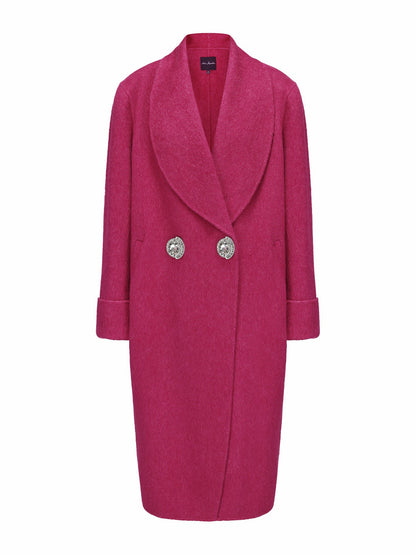 Nana Jacqueline Audrina Coat: Pink Coat for Winter Events Pink