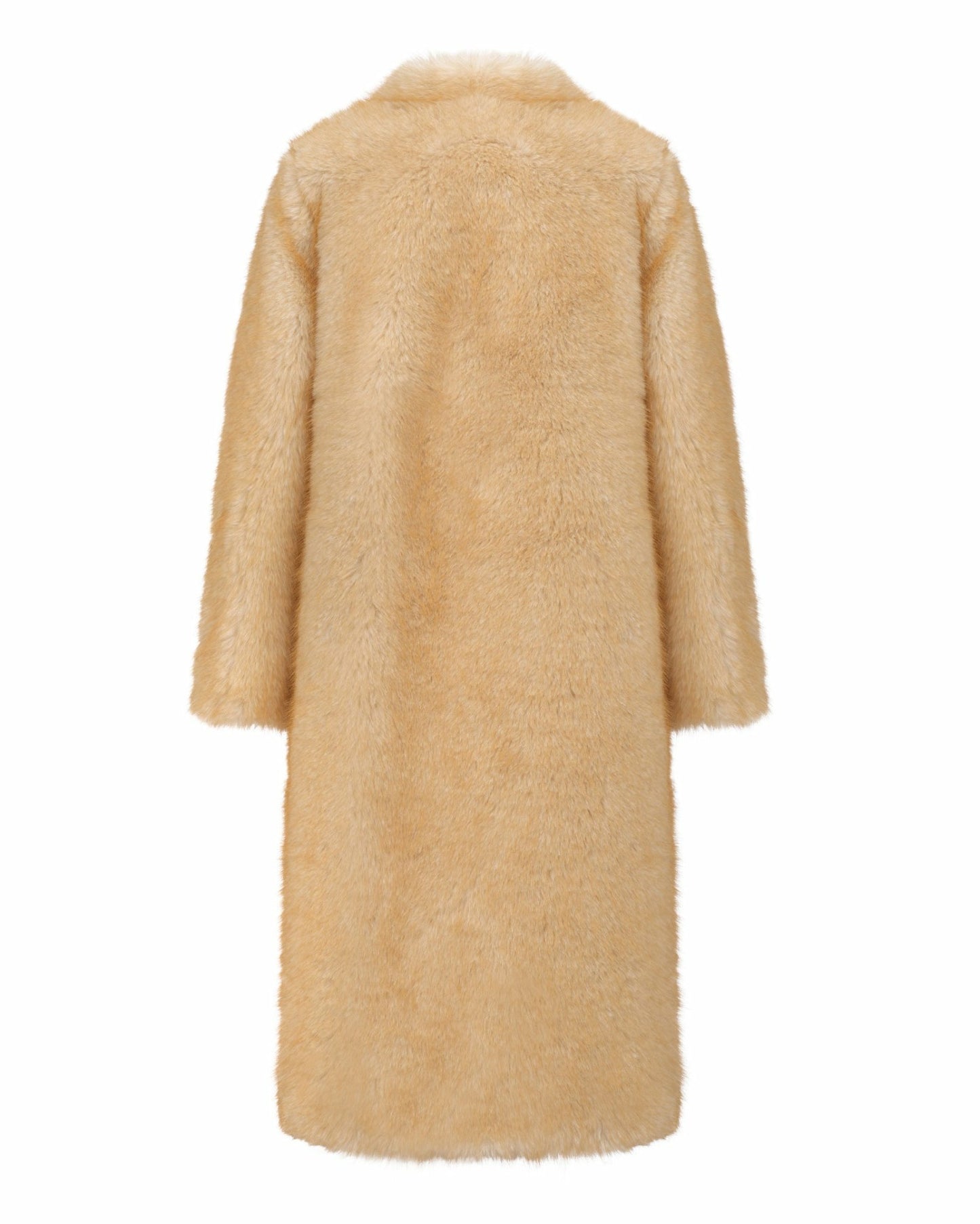 Nana Jacqueline Isolde Faux Fur Long Coat: Yellow Fur Coat for Winter Events Yellow