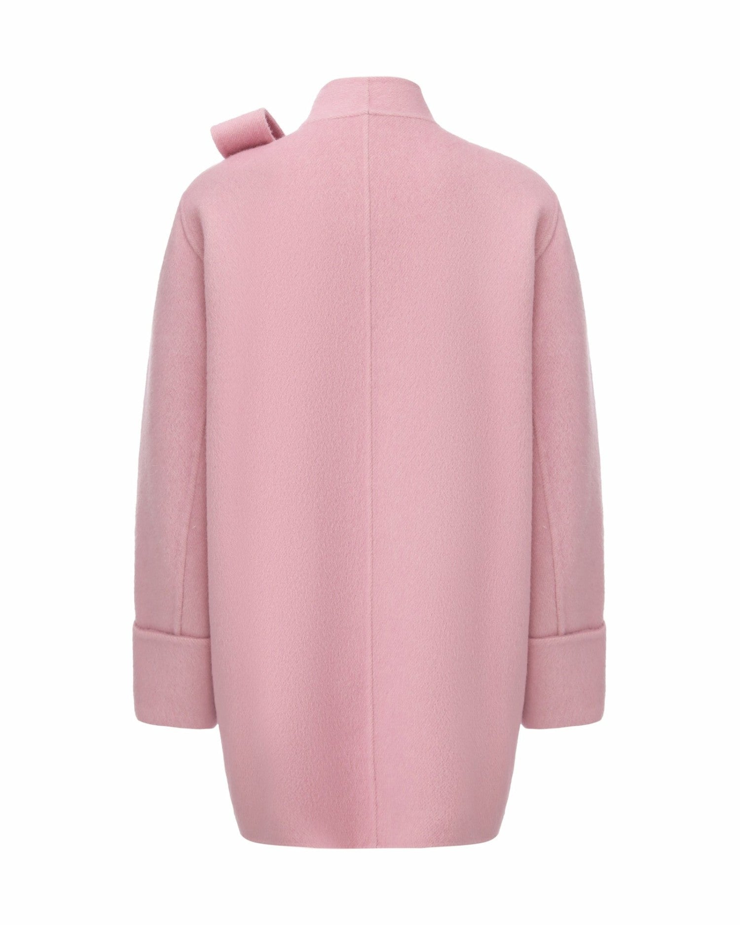 Nana Jacqueline Juliette Cocoon Coat: Pink Coat for Winter Party Pink