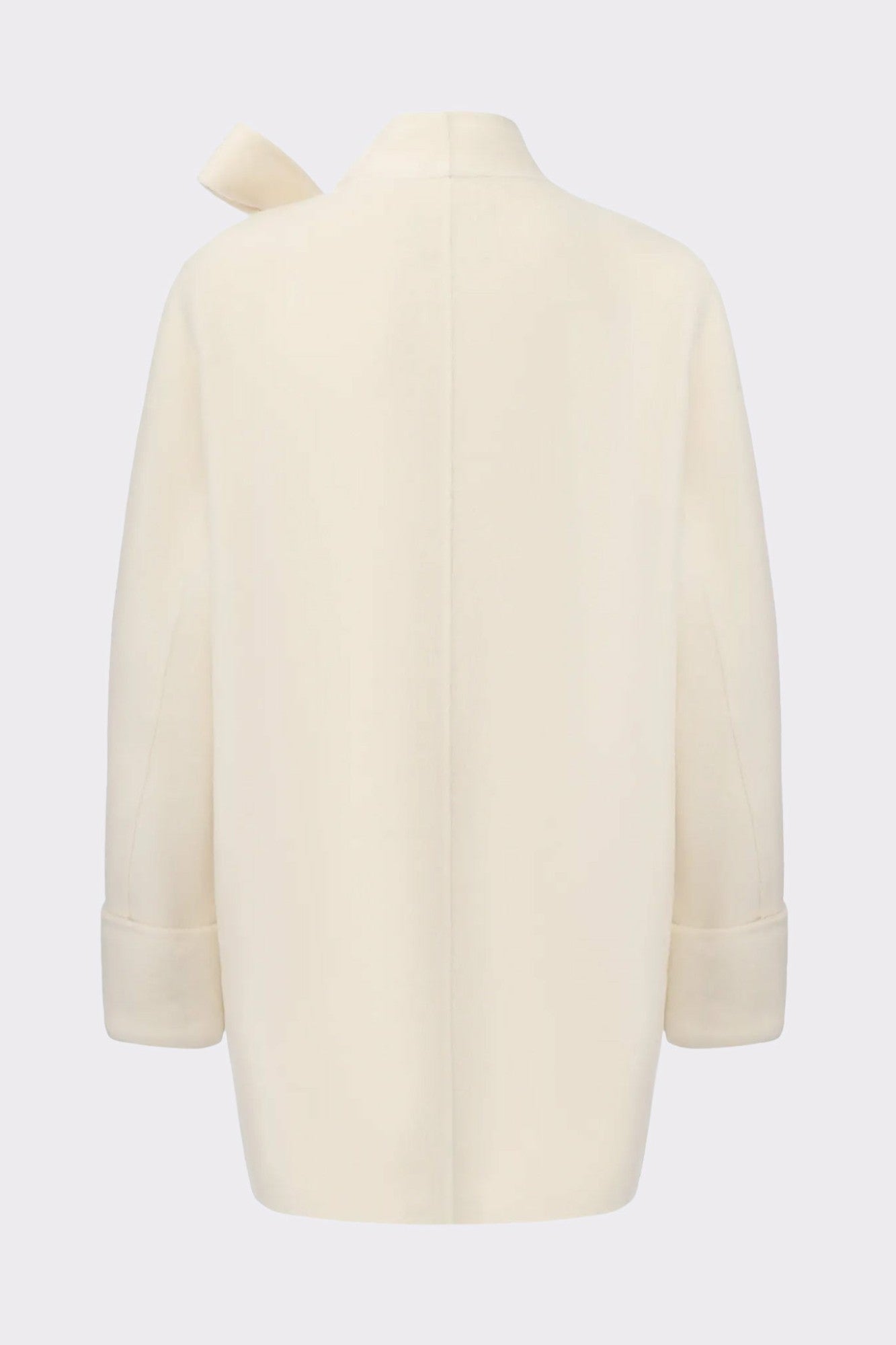 Nana Jacqueline Juliette Cocoon Coat: White Coat for Winter Wedding Guest White