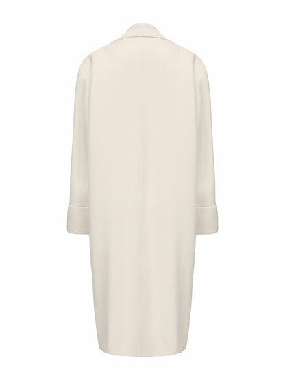 Nana Jacqueline Audrina Coat: White Coat for Winter Wedding Guest White