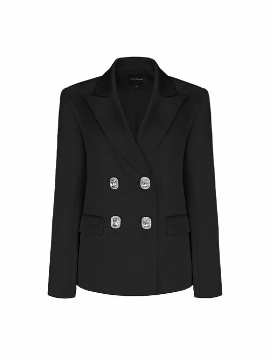 Nana Jacqueline Cassandra Blazer: Black Blazer for Cocktail Party Black