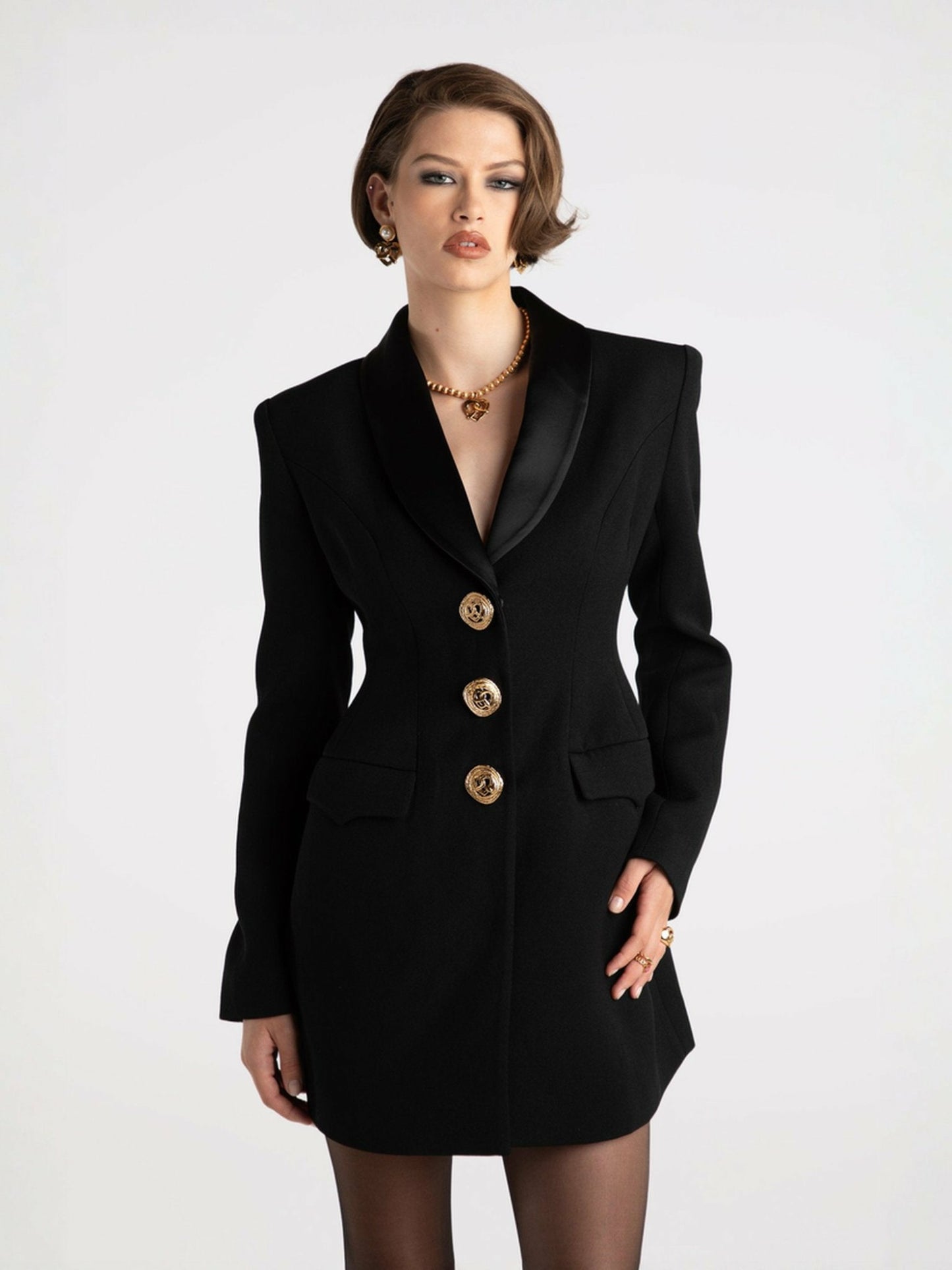 Nana Jacqueline Sasha Suit Jacket: Black Suit Jacket for Cocktail Party Black