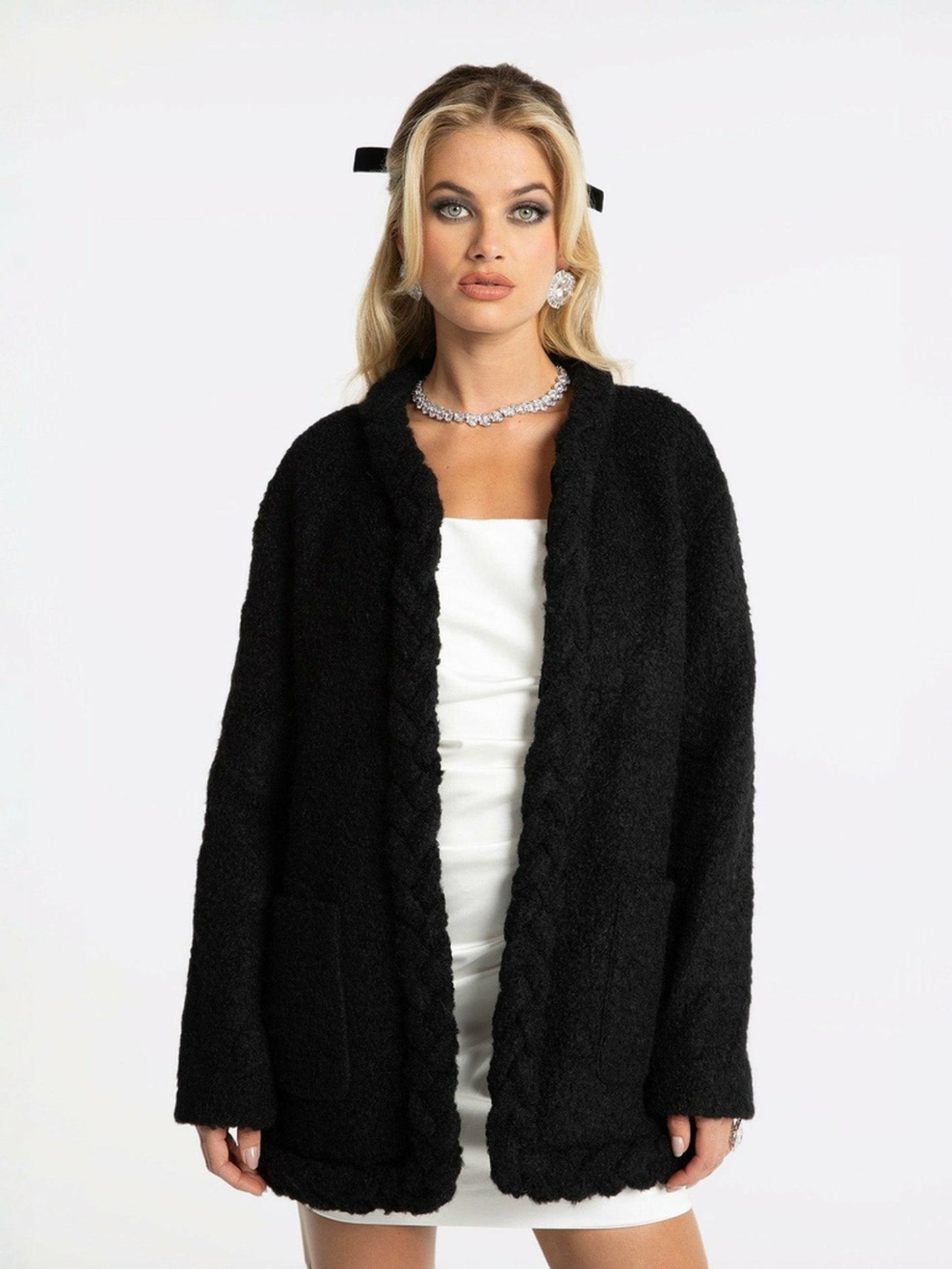 Nana Jacqueline Talia Coat: Black Coat for Brunch Black