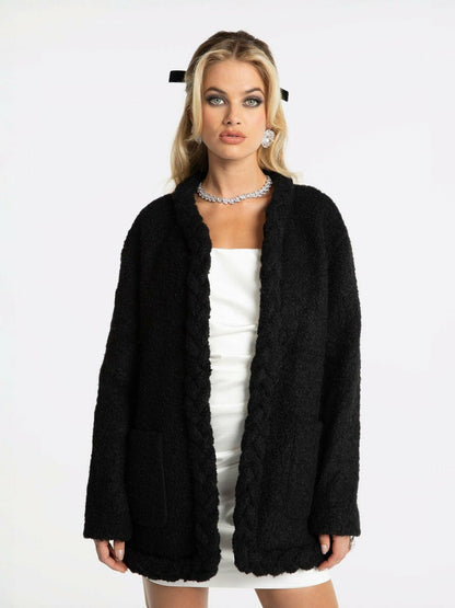 Nana Jacqueline Talia Coat: Black Coat for Brunch Black