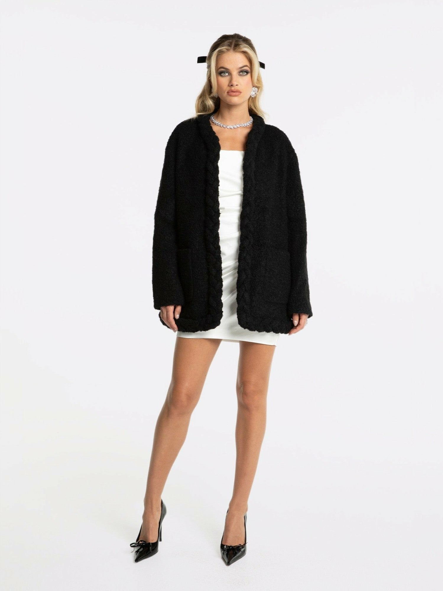 Nana Jacqueline Talia Coat: Black Coat for Brunch Black