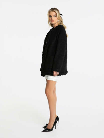 Nana Jacqueline Talia Coat: Black Coat for Brunch Black
