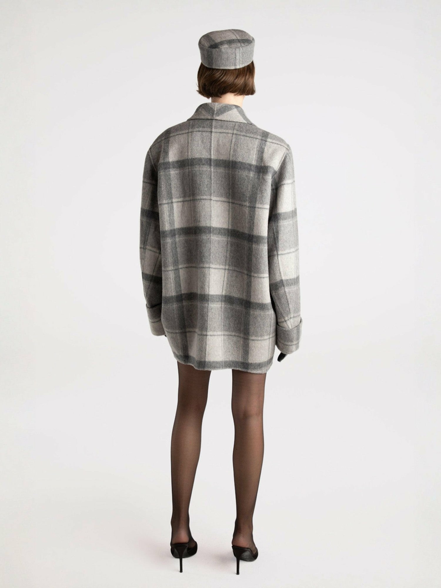 Nana Jacqueline Emily Diamond Jacket: Grey Jacket for Casual Luxury Daytime Outfit Grey