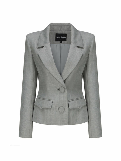 Nana Jacqueline Amelie Blazer: Grey Blazer for Workwear Grey