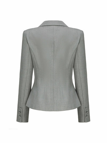 Nana Jacqueline Amelie Blazer: Grey Blazer for Workwear Grey