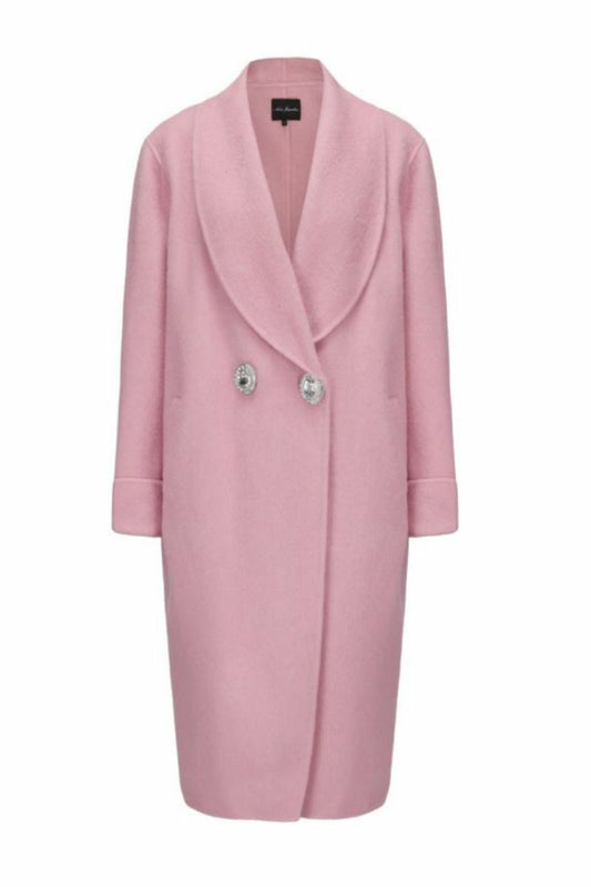Nana Jacqueline Audrina Coat: Pink Coat for Winter Events Pink
