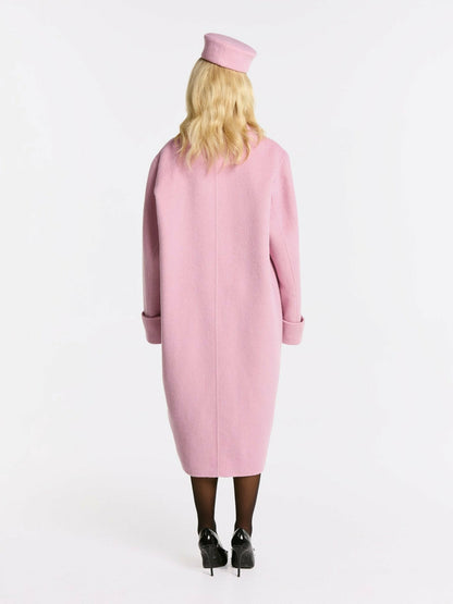 Nana Jacqueline Audrina Coat: Pink Coat for Winter Events Pink