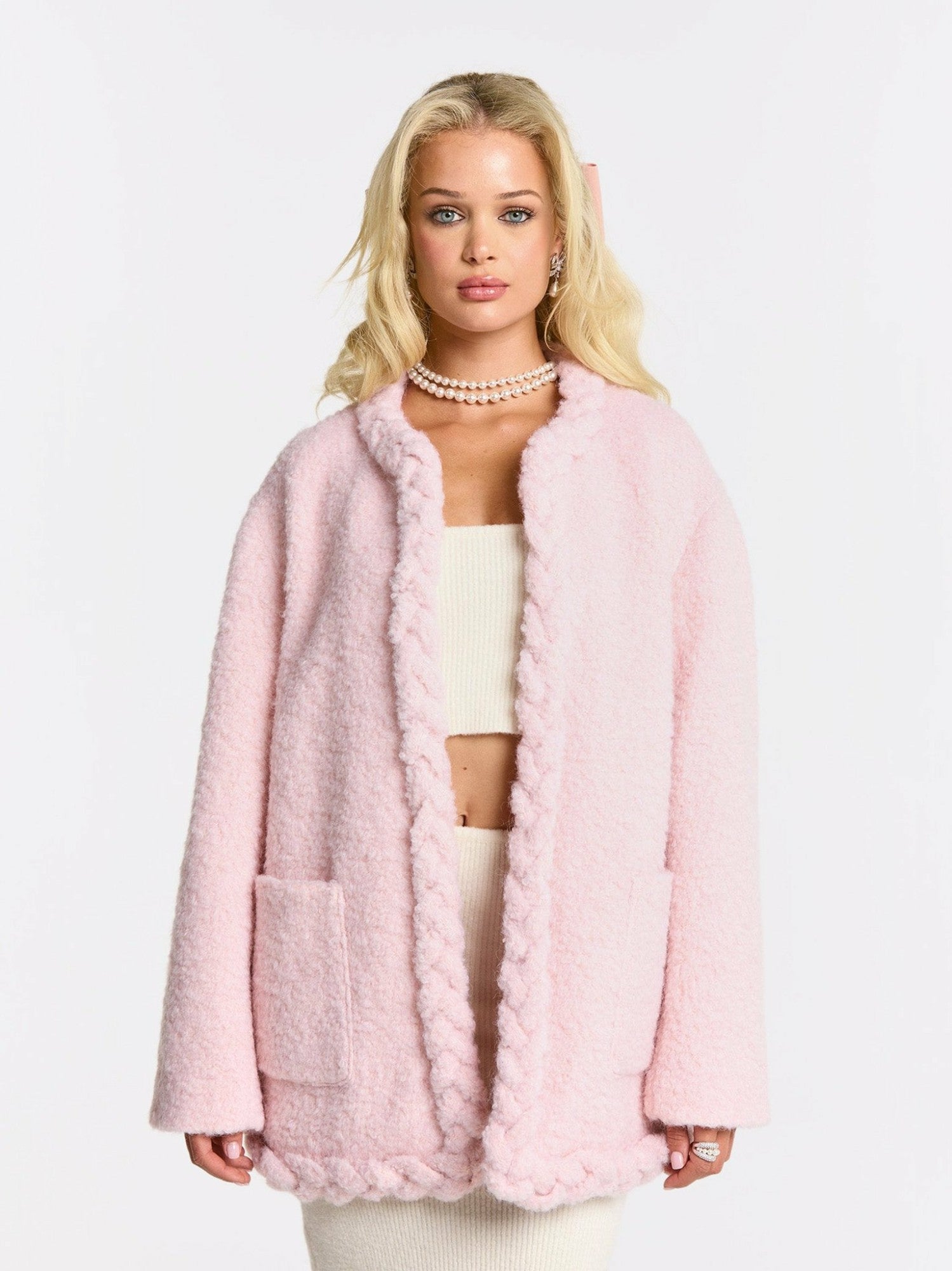 Nana Jacqueline Talia Coat: Pink Coat for Brunch Pink