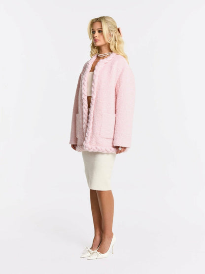 Nana Jacqueline Talia Coat: Pink Coat for Brunch Pink