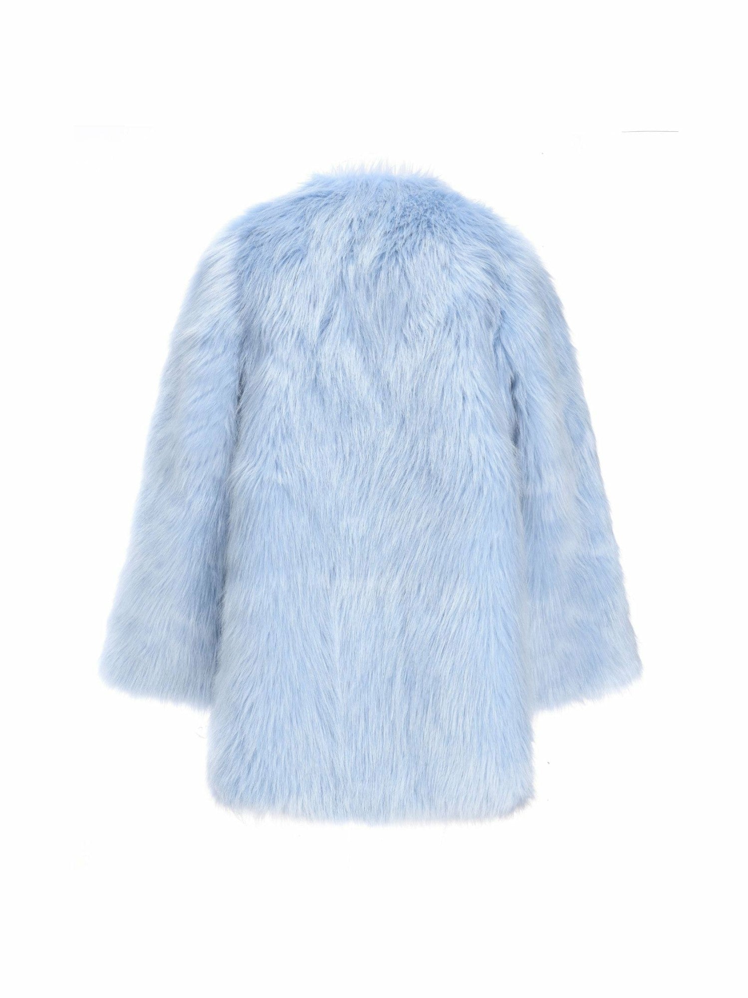 Nana Jacqueline Adeline Fur Coat: Blue Fur Coat for Winter Party Blue