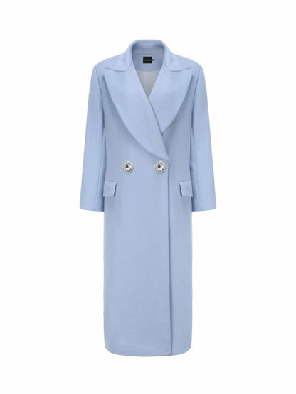 Nana Jacqueline Kimberly Coat: Blue Coat for Cocktail Party Blue