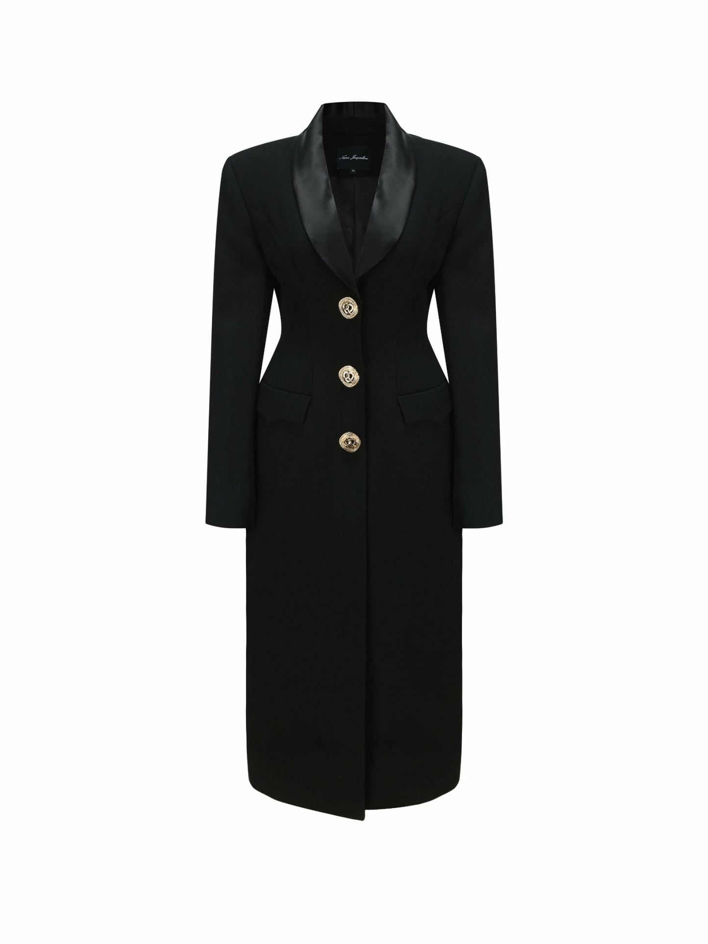 Nana Jacqueline Evie Long Suit Jacket: Black Suit Jacket for Cocktail Party Black
